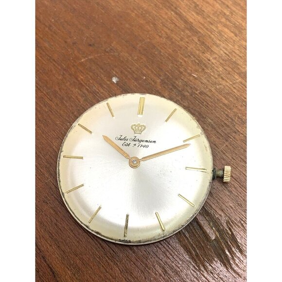 Jules Jurgensen Watch 17J Swiss Mechanical Movement WORKS FOR REPAIR PARTS - Picture 6 of 8